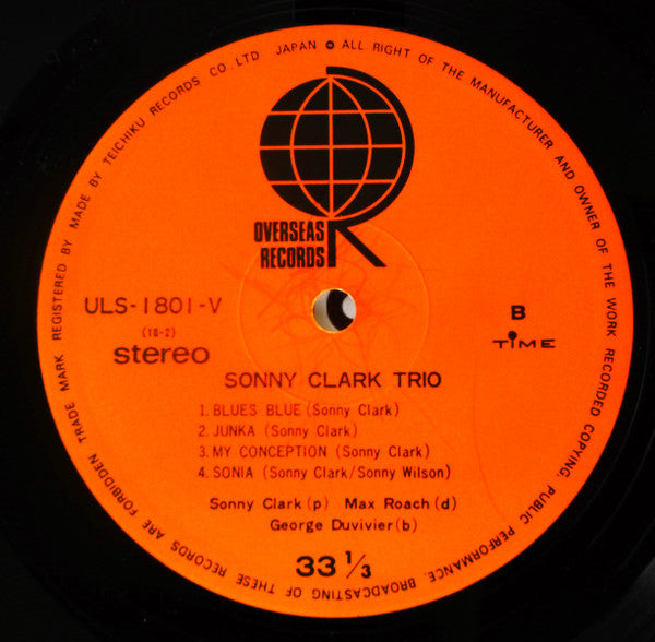 Sonny Clark Trio - Sonny Clark Trio (LP, Album, RE, Ora)