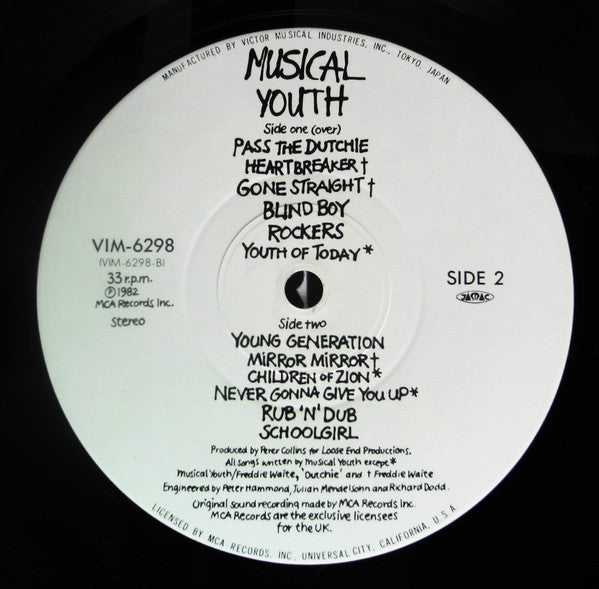 Musical Youth - The Youth Of Today (LP, Album, Blu)