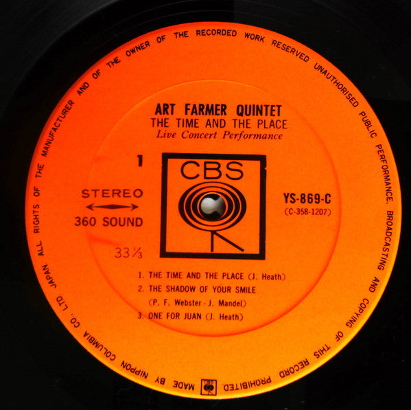 Art Farmer Quintet - The Time And The Place (LP, Album)