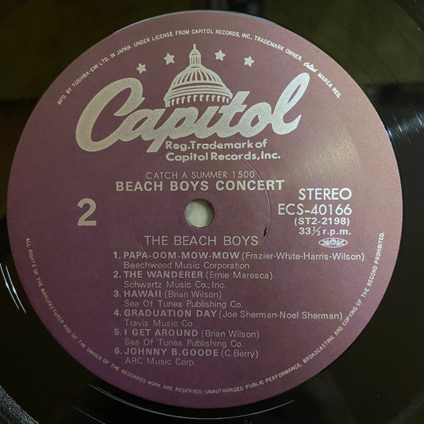 The Beach Boys - Concert (LP, Album, RE, Pur)