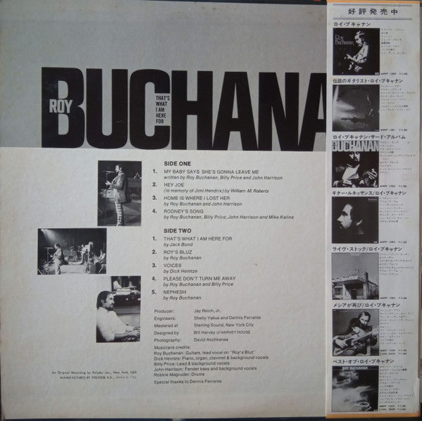 Roy Buchanan - That's What I Am Here For (LP, Album, Ora)