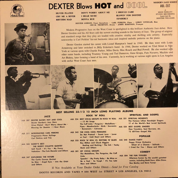 Dexter Gordon All-Stars* - Dexter Blows Hot And Cool (LP, Album)