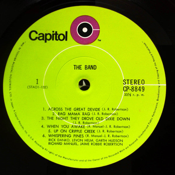 The Band - The Band (LP, Album, Red)