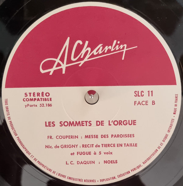 Johann Sebastian Bach - Les Sommets De L'Orgue(LP, Album, RE)