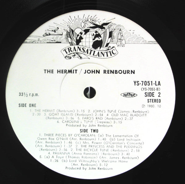 John Renbourn - The Hermit (LP, Album, RE)