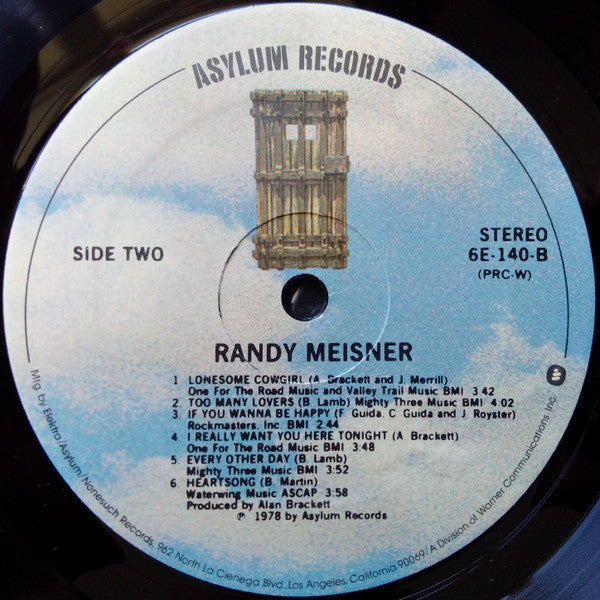 Randy Meisner - Randy Meisner (LP, Album, PRC)