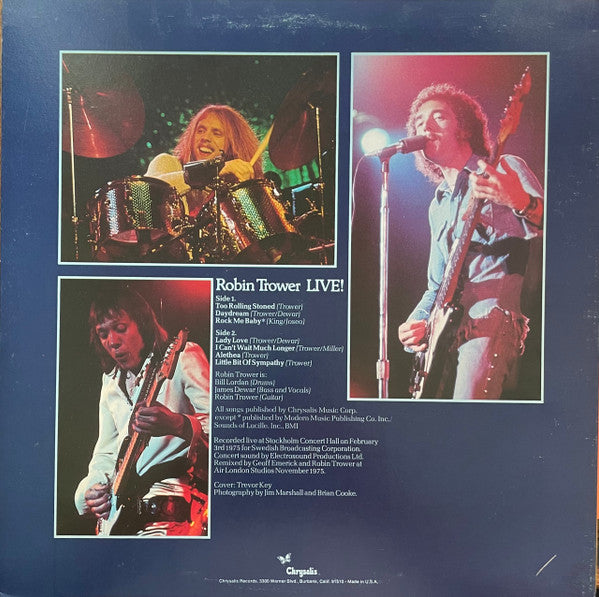 Robin Trower - Robin Trower Live! (LP, Album, Pit)