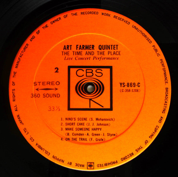 Art Farmer Quintet - The Time And The Place (LP, Album)