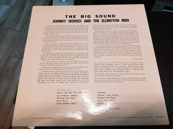 Johnny Hodges And The Ellington Men* - The Big Sound (LP, Album)