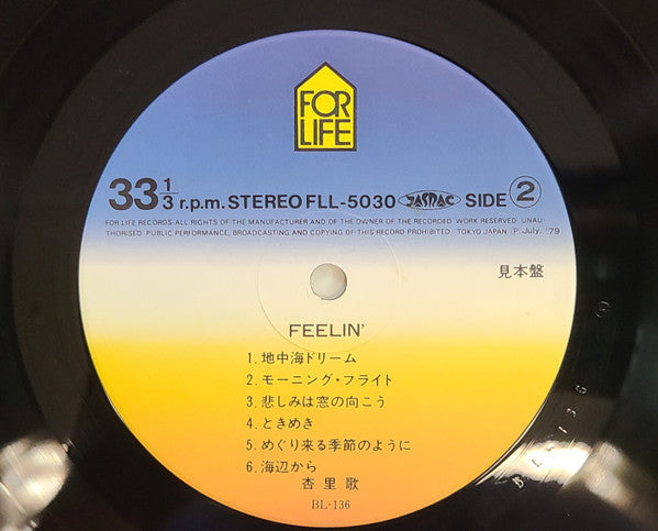 Anri (2) - Feelin' (LP, Album, Promo)