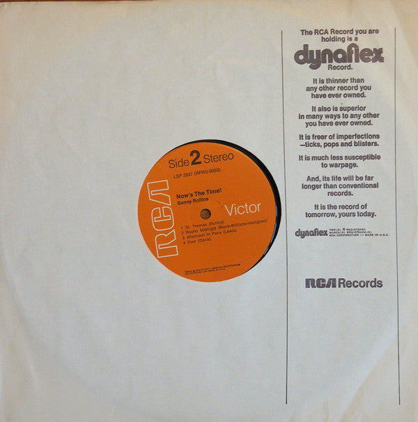 Sonny Rollins - Now's The Time! (LP, Album, RE)