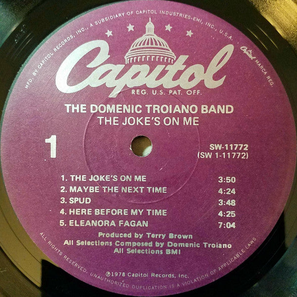 The Domenic Troiano Band - The Joke's On Me (LP, Album, LA )