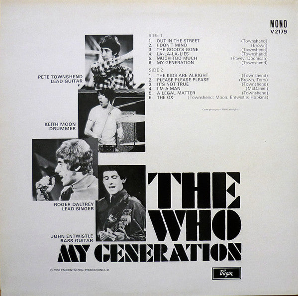 The Who - My Generation (LP, Album, Mono, RE, EMI)