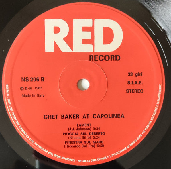 Chet Baker - At Capolinea (LP, Album)