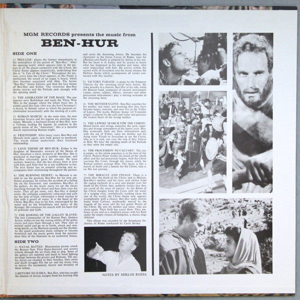 Miklos Rozsa* - Ben-Hur (LP, Album, RE, PRC)