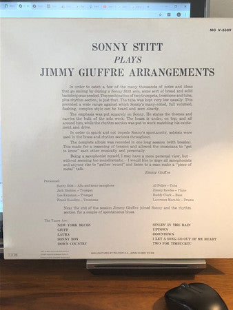 Sonny Stitt - Plays Jimmy Giuffre Arrangements (LP, Album, RE)