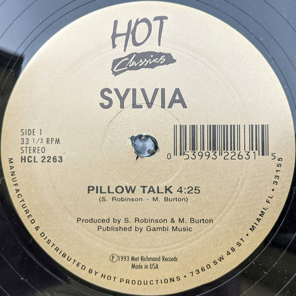 Sylvia* / The Moments - Pillow Talk / Girls (12"", Single)