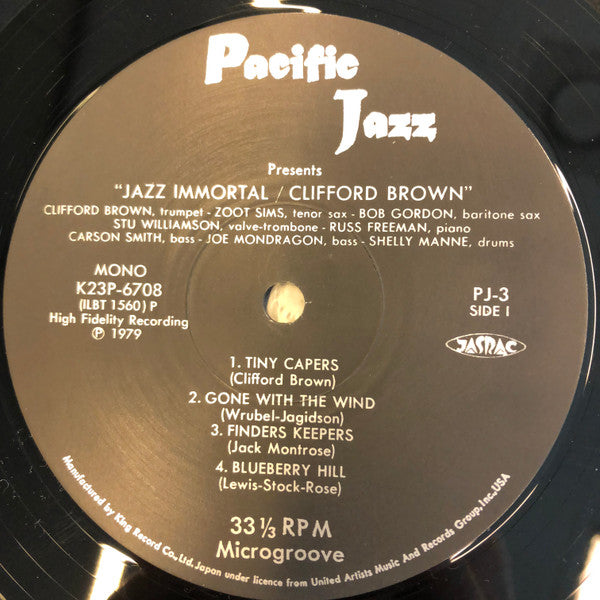 Clifford Brown featuring Zoot Sims - Jazz Immortal (LP, Album)