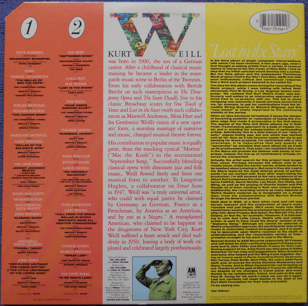 Various -  Lost In The Stars - The Music Of Kurt Weill(LP, Album, EMW)