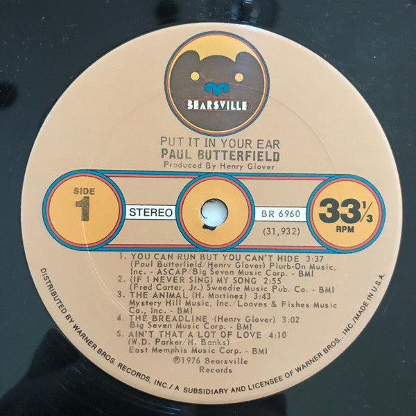 Paul Butterfield - Put It In Your Ear (LP, Album, San)