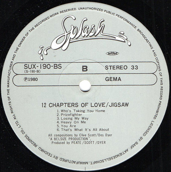 Jigsaw (3) - 12 Chapters of Love (LP)