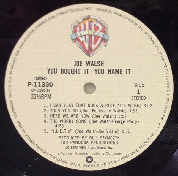 Joe Walsh - You Bought It - You Name It (LP, Album)