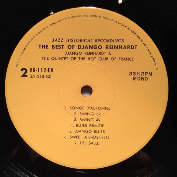 Django Reinhardt - The Best Of Django Reinhardt(LP, Comp, Mono)