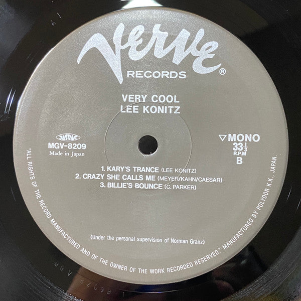 Lee Konitz - Very Cool (LP, Album, RE)