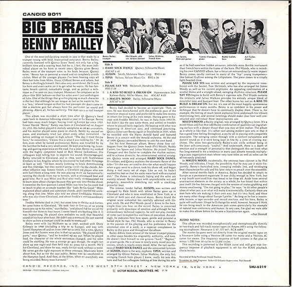 Benny Bailey - Big Brass (LP, Album, RE)