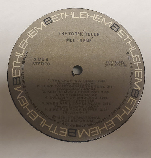 Mel Tormé - The Tormé Touch (LP, Album)