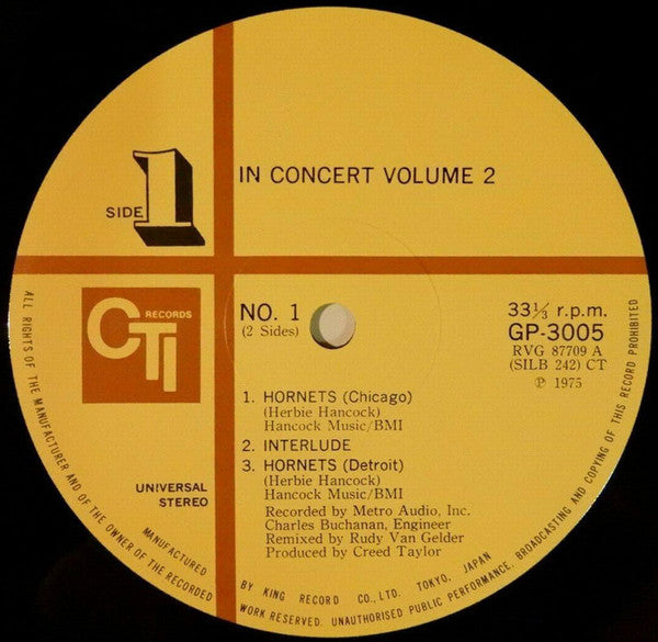 Herbie Hancock - In Concert, Volume 2(LP, Album)