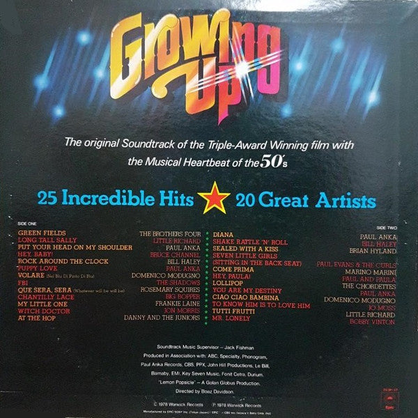 Various - Growing Up Original Sound Track Album (LP, Comp, Mono)