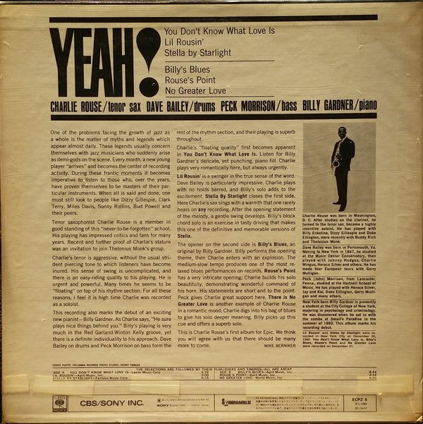 Charlie Rouse - Yeah! (LP, Album, RE)