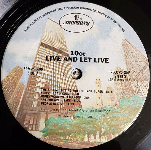 10cc - Live And Let Live (2xLP, Album, San)
