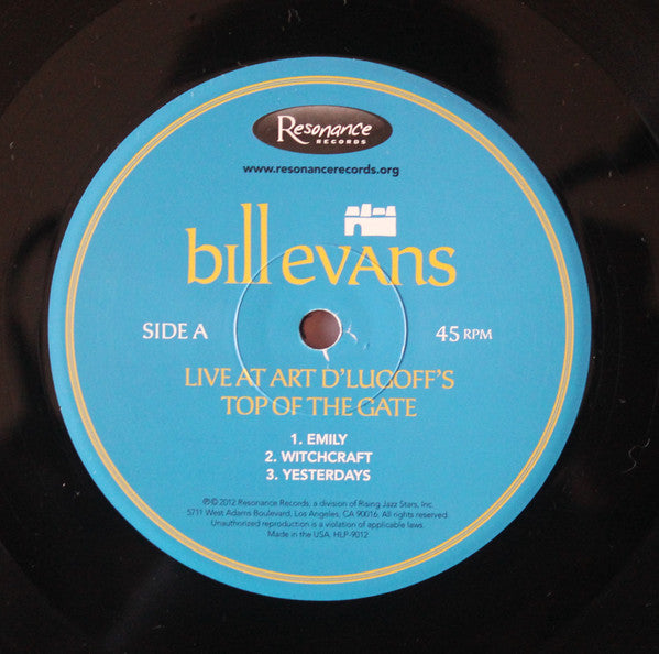 Bill Evans - Live At Art D'Lugoff's Top Of The Gate(3x12", Album, L...