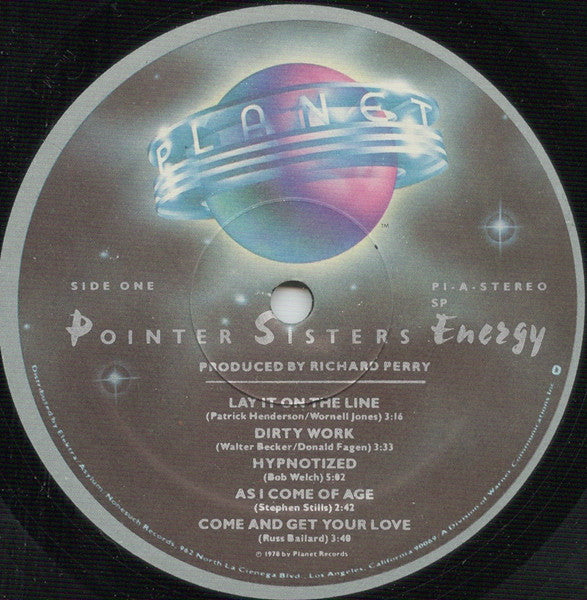 Pointer Sisters - Energy (LP, Album, RE)