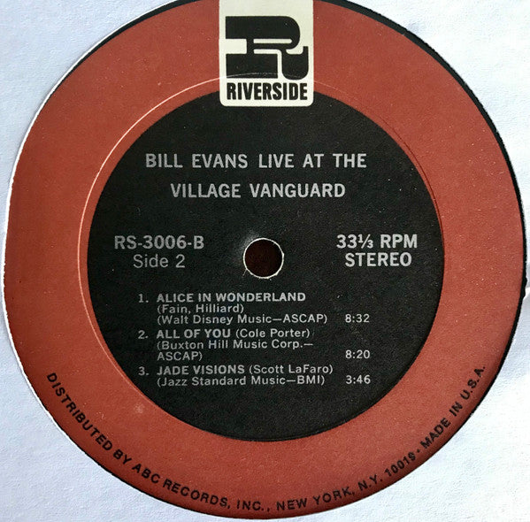 Bill Evans - Live At The Village Vanguard (LP, Album, RE, RM)