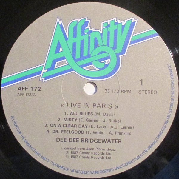 Dee Dee Bridgewater - Live In Paris (LP, Album)