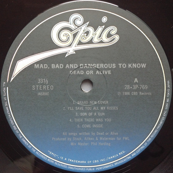 Dead Or Alive - Mad, Bad And Dangerous To Know = ブランド・ニュー・ラヴァー(LP, ...