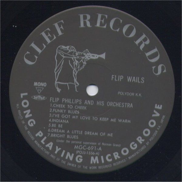 Flip Phillips And His Orchestra - Flip Wails (LP, Album, Mono, RE)