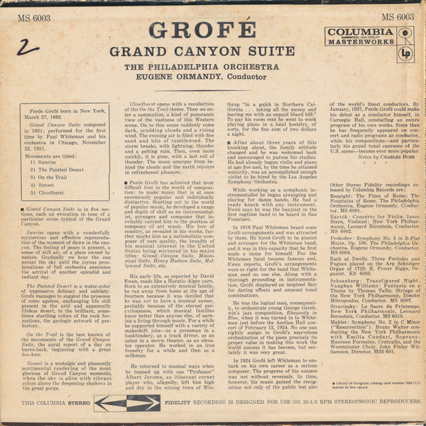 Ferde Grofé - Grand Canyon Suite(LP)