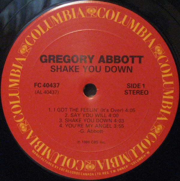 Gregory Abbott - Shake You Down (LP, Album)