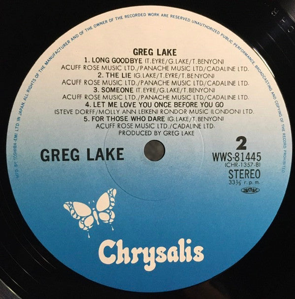 Greg Lake - Greg Lake (LP, Album)