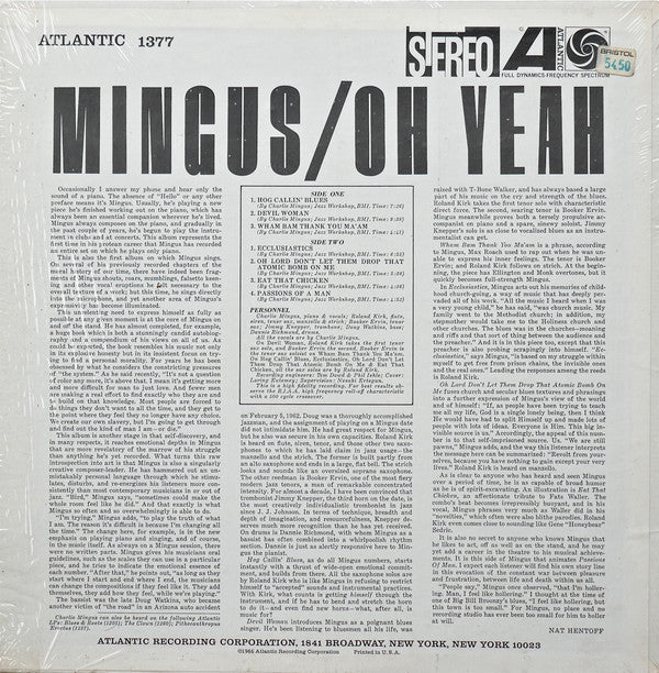 Mingus* - Oh Yeah (LP, Album, RE)