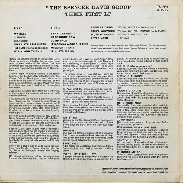 The Spencer Davis Group - Their First LP (LP, Album, Mono)