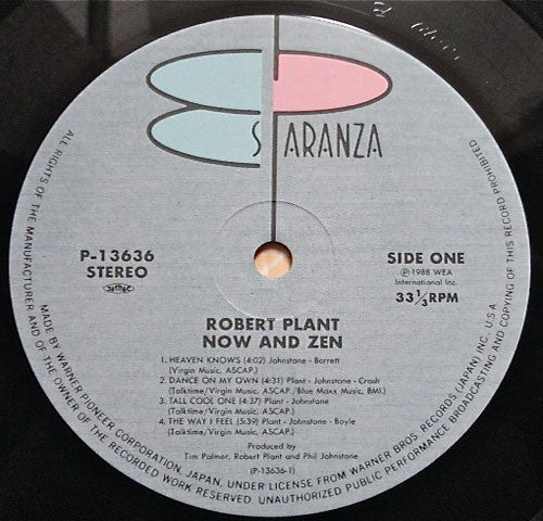 Robert Plant - Now And Zen (LP, Album)