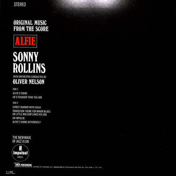 Sonny Rollins - Original Music From The Score ""Alfie""(LP, Album, ...