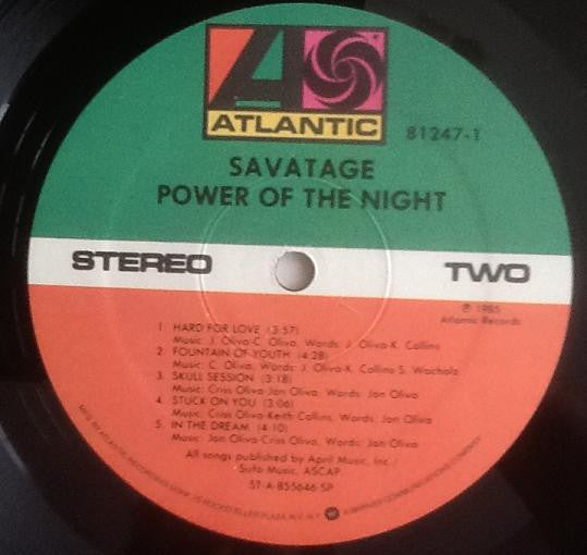 Savatage - Power Of The Night (LP, Album, Spe)