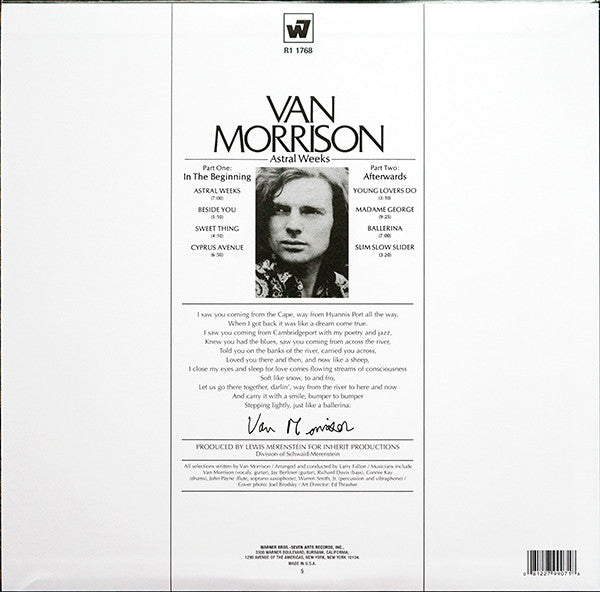 Van Morrison - Astral Weeks (LP, Album, RE, RM, 180)