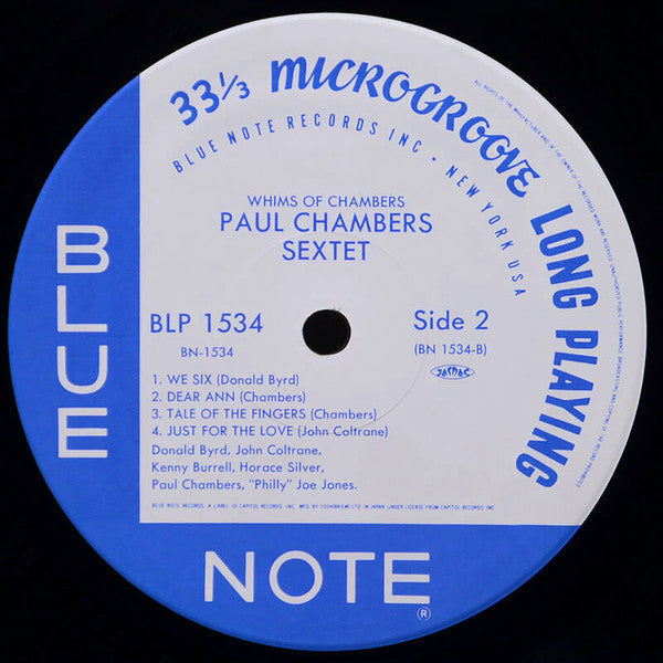 Paul Chambers Sextet - Whims Of Chambers (LP, Album, Mono, Ltd, RE)